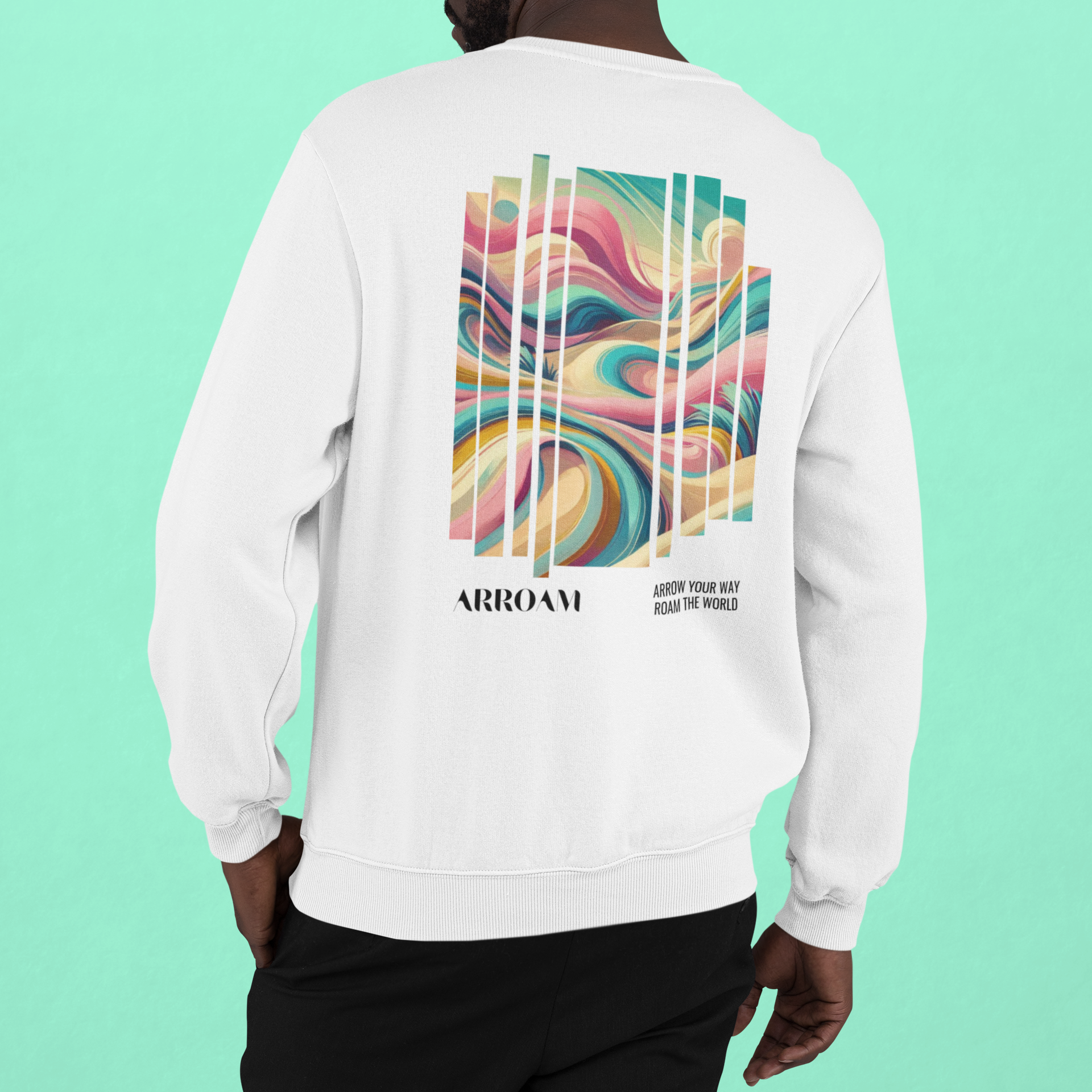 ARROAM The SweatShirt White Dunes Desire Back