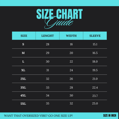 Size Chart Guide Tees