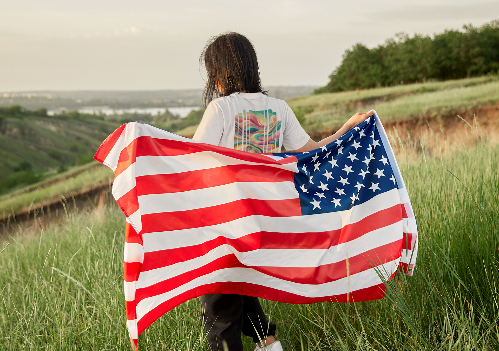 Tee shirt ARROAM Dunes Desire American Flag